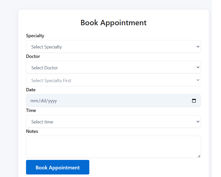 doctor appointment booking wordpress plugin interface